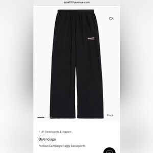 Balenciaga Political Campaign Baggy Sweatpants